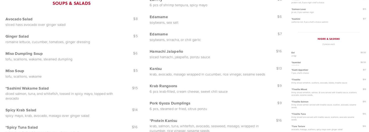 Sushi2mee Menu