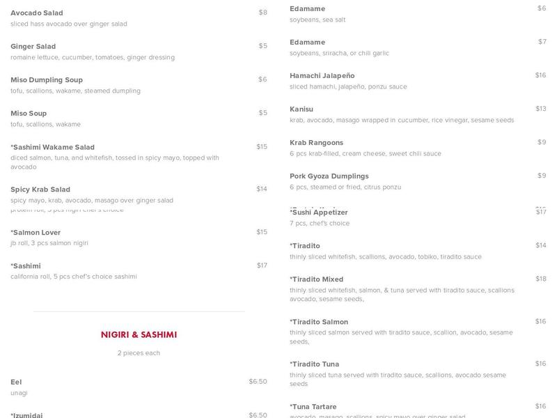 Sushi2mee Menu