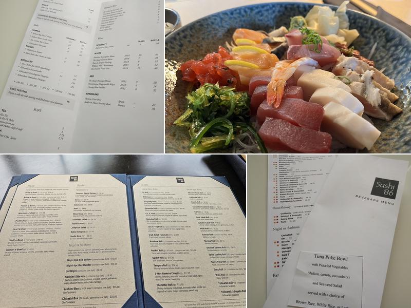 Sushi 86 Menu