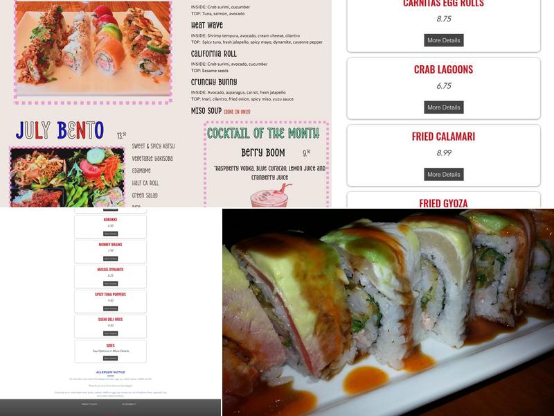 Sushi Deli 3 Menu