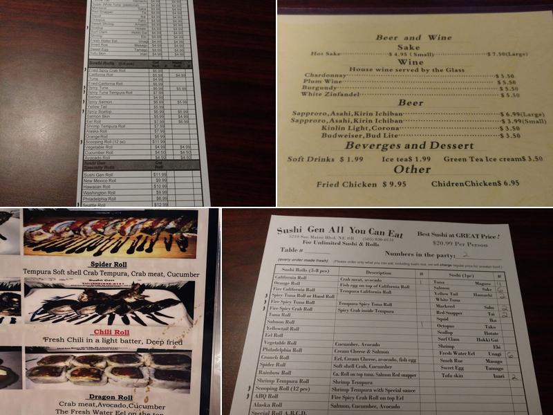 Sushi Gen Menu