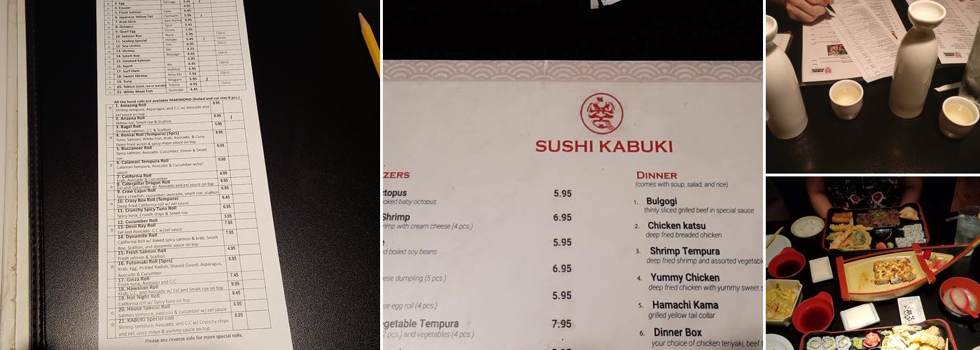 Sushi Kabuki Menu