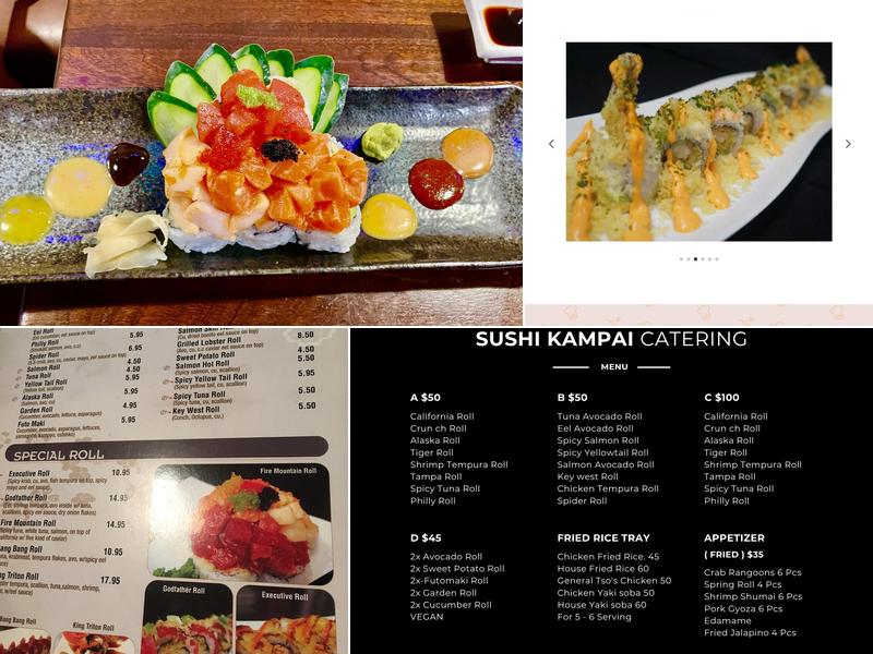 Sushi kampai Menu