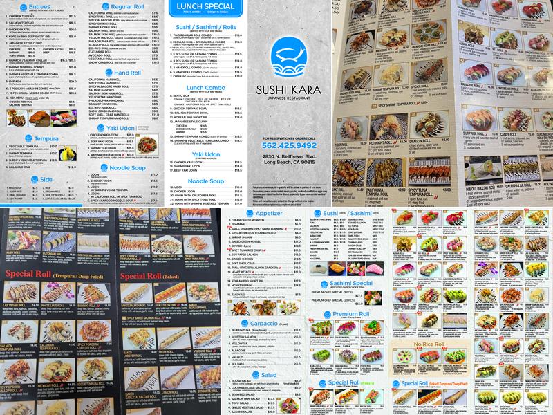 Sushi Kara Menu