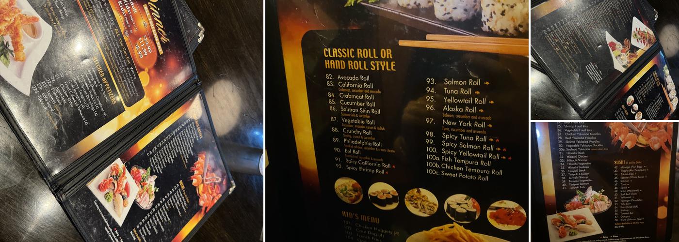 Sushi King Menu