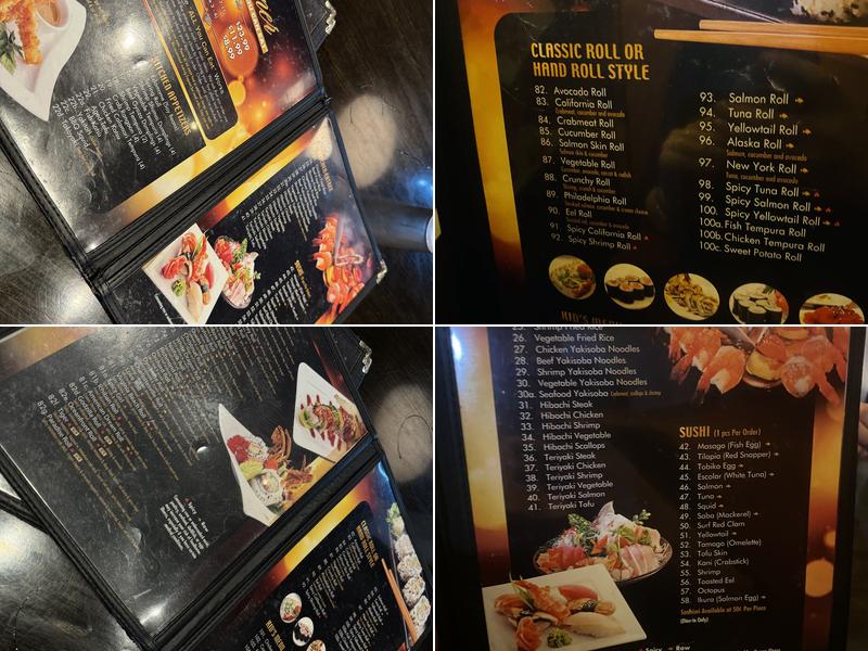 Sushi King Menu