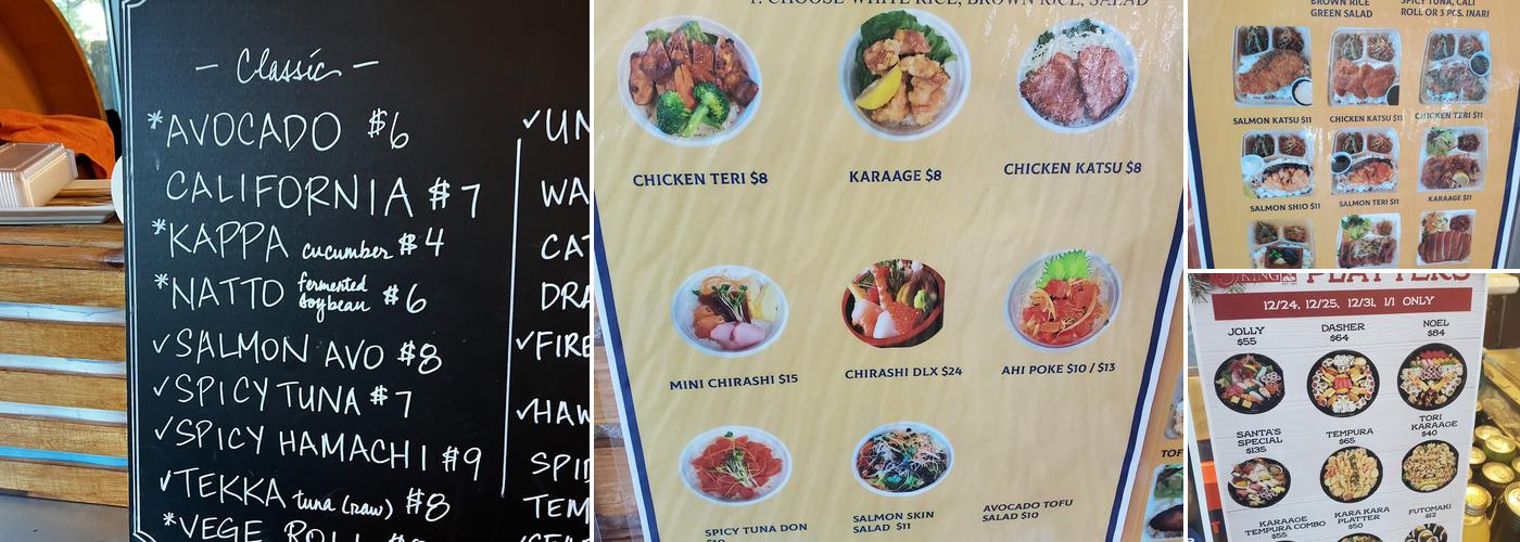 Sushi King Menu