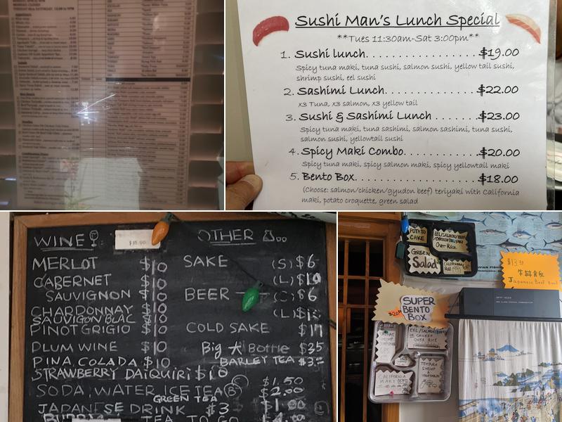 Sushi Man Menu
