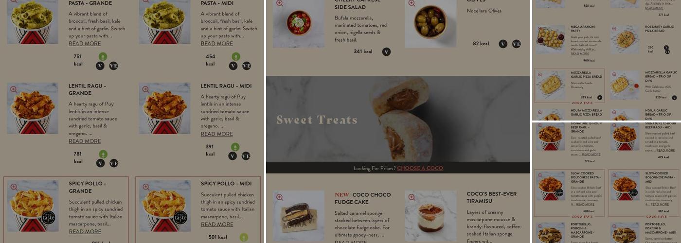 Coco di Mama - Italian To Go - Holborn Menu