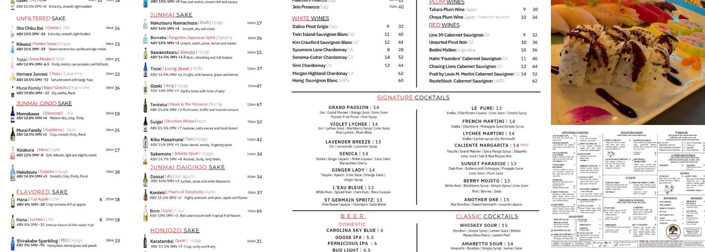 Sushi One Menu