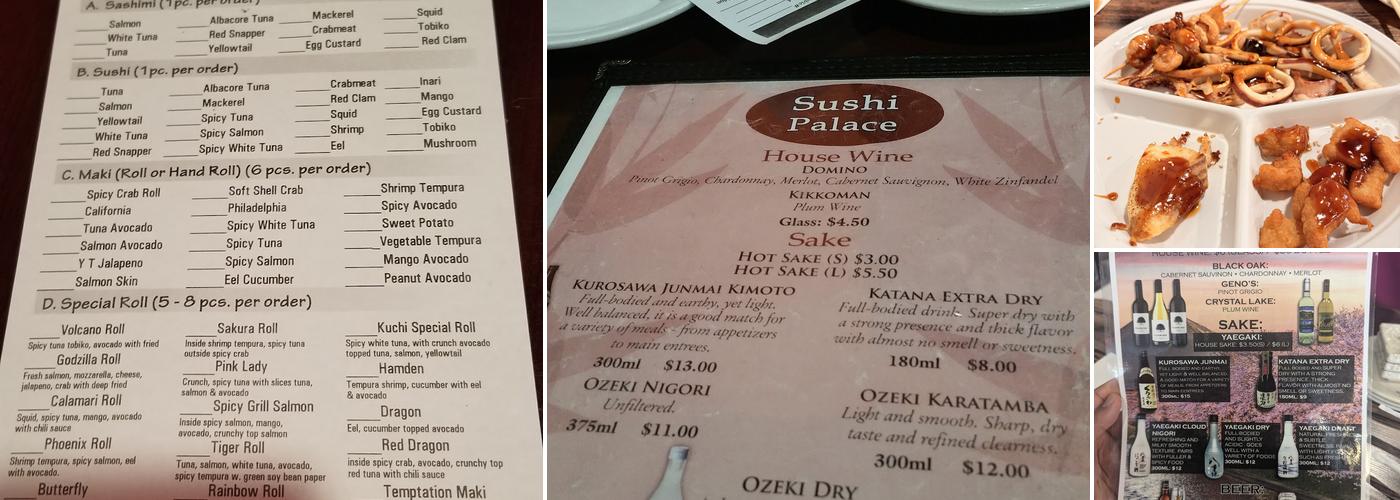 Sushi Palace Menu