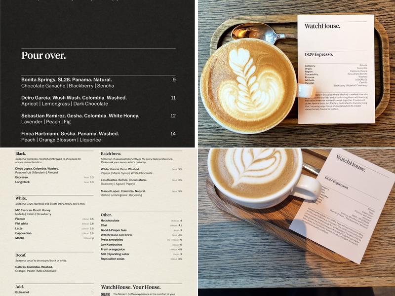 WatchHouse Fetter Lane Menu