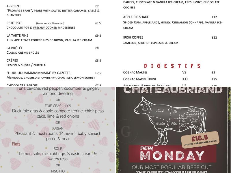 GAZETTE CHANCERY Menu