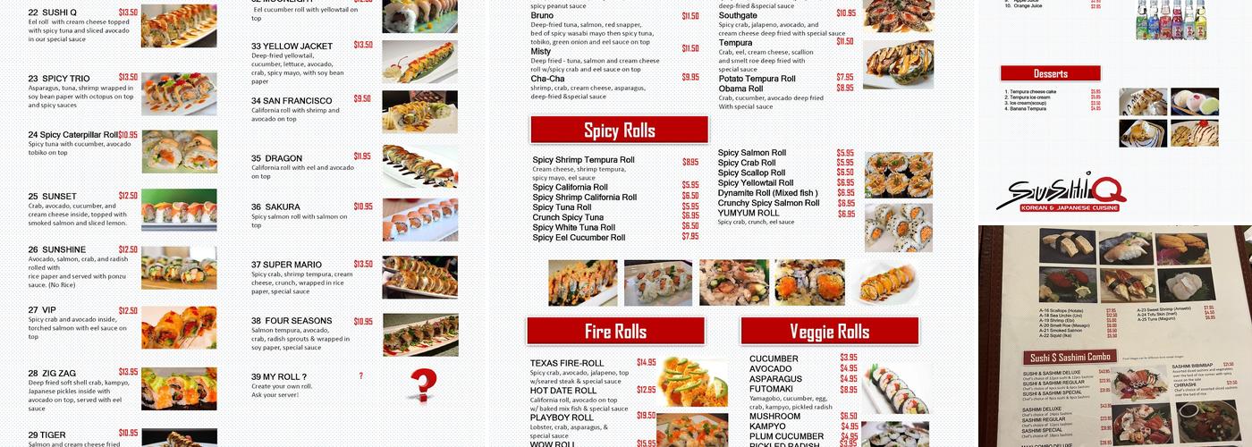 Sushi Q Menu