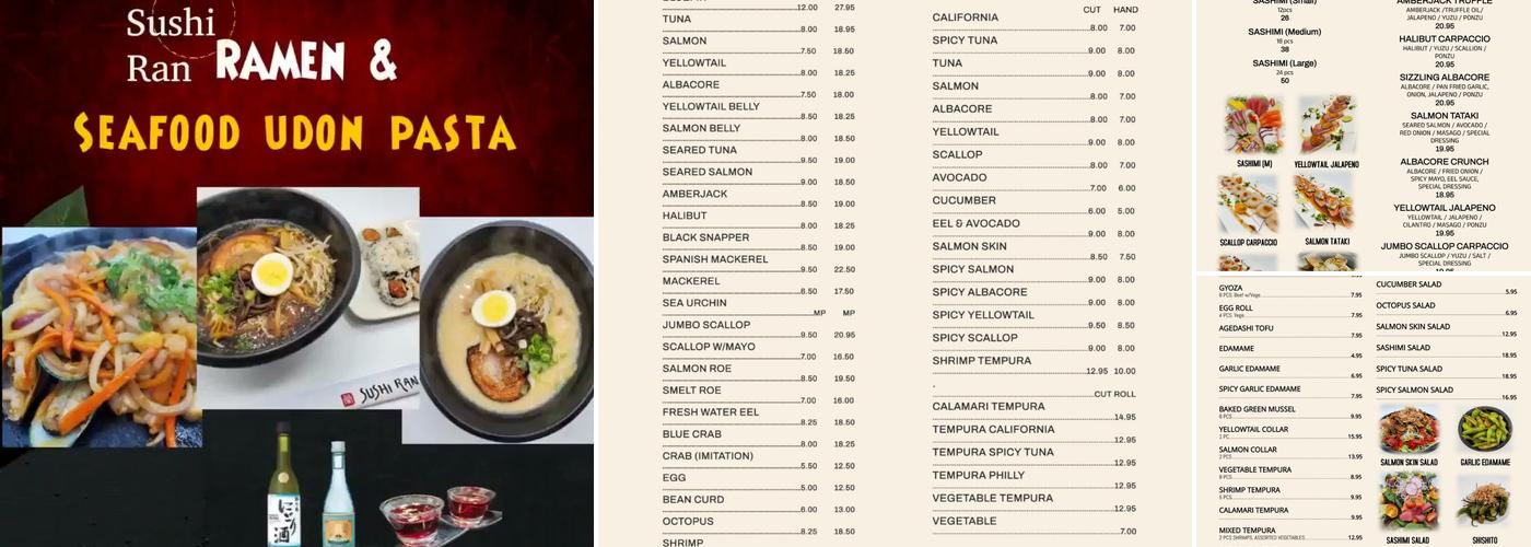 Sushi Ran Menu