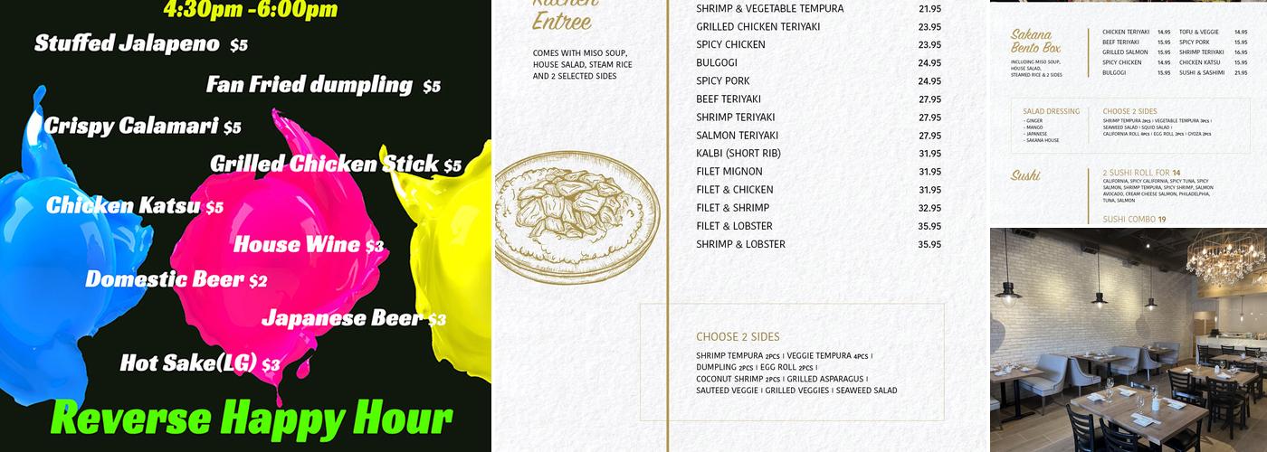 Sushi Sakana - Plano Menu