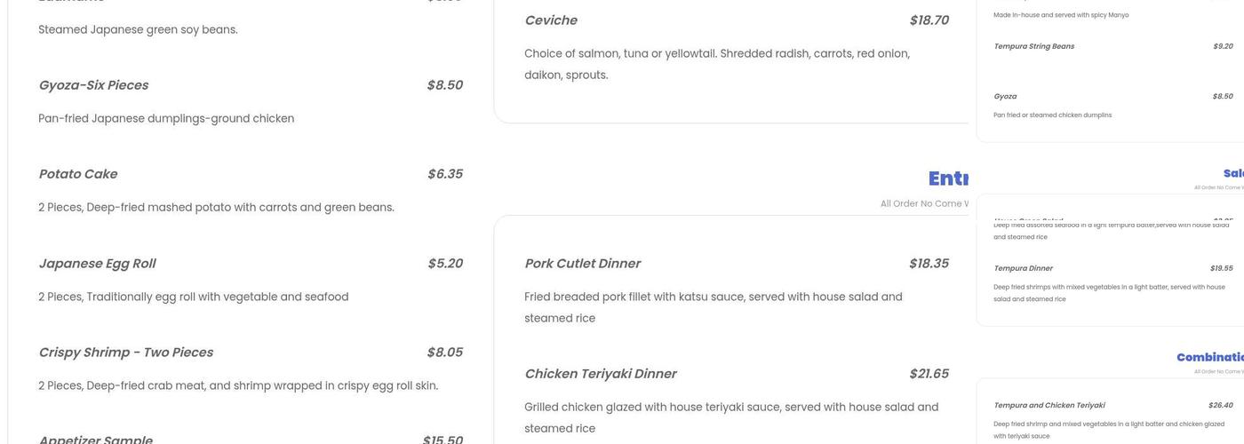 Sushi Sam Menu