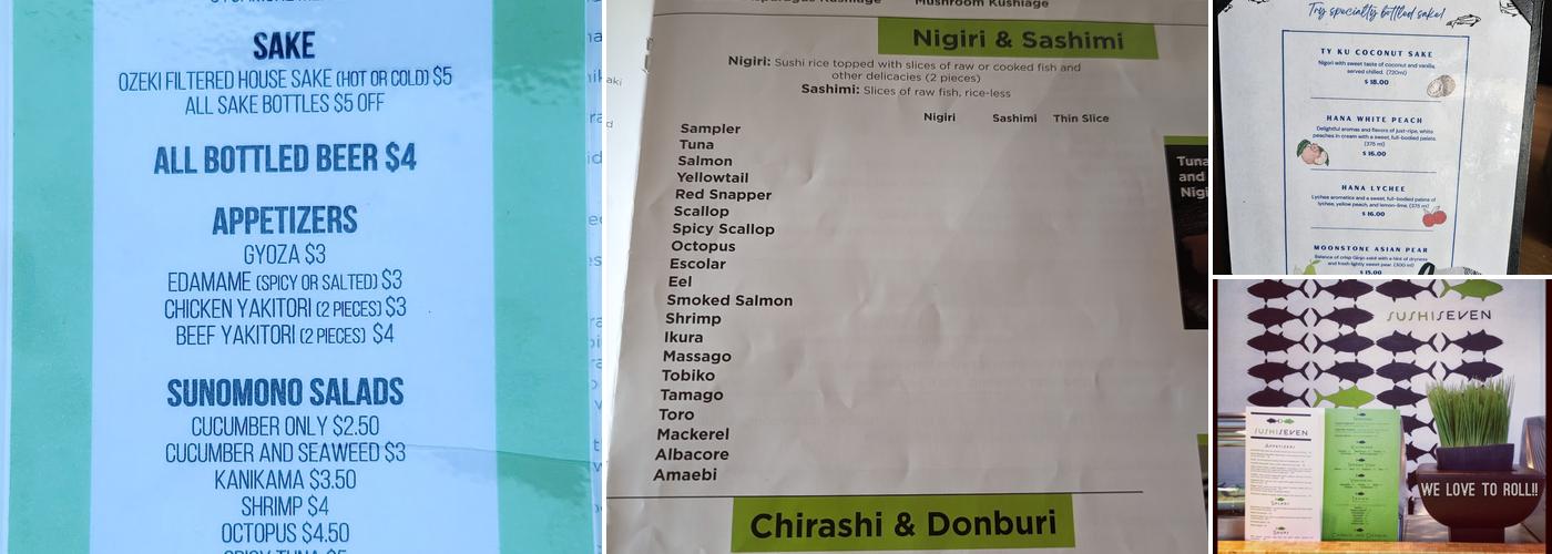 Sushi Seven Menu