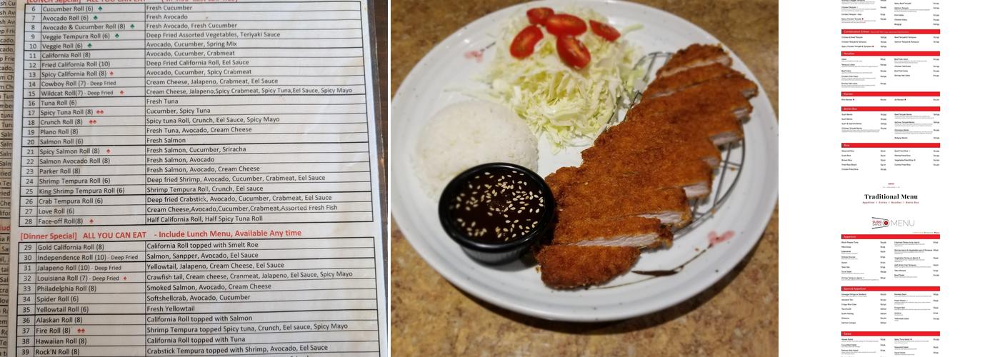 Sushi Shack All You Can Eat of Plano Menu