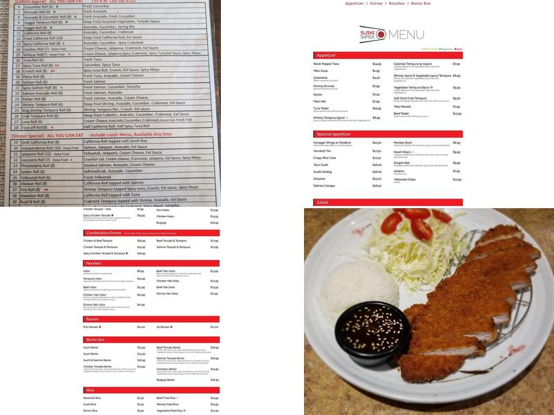 Sushi Shack All You Can Eat of Plano Menu