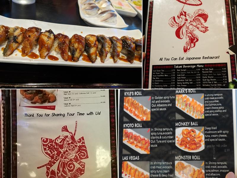 Sushi Takumi Menu