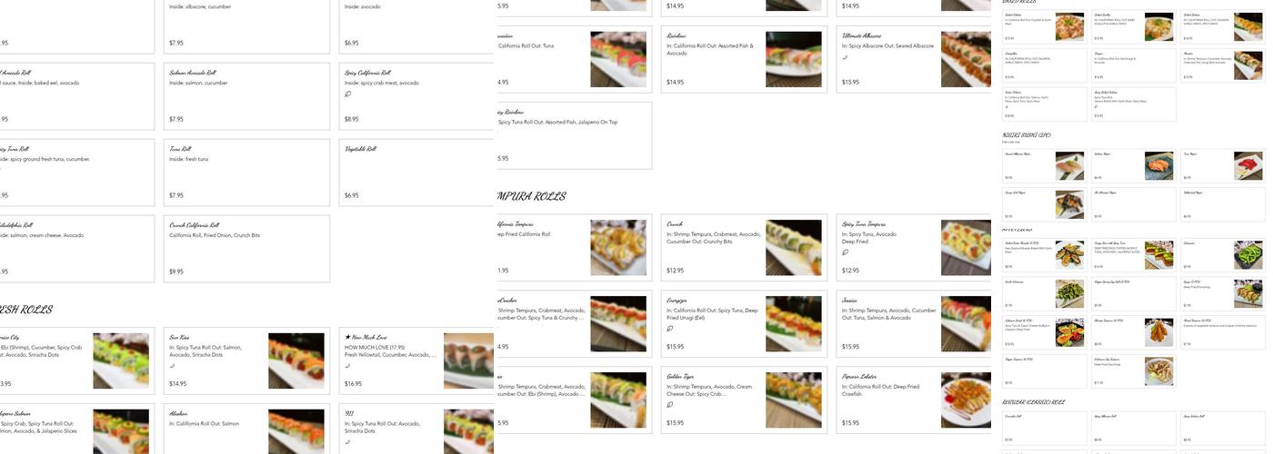 SushiEn Menu