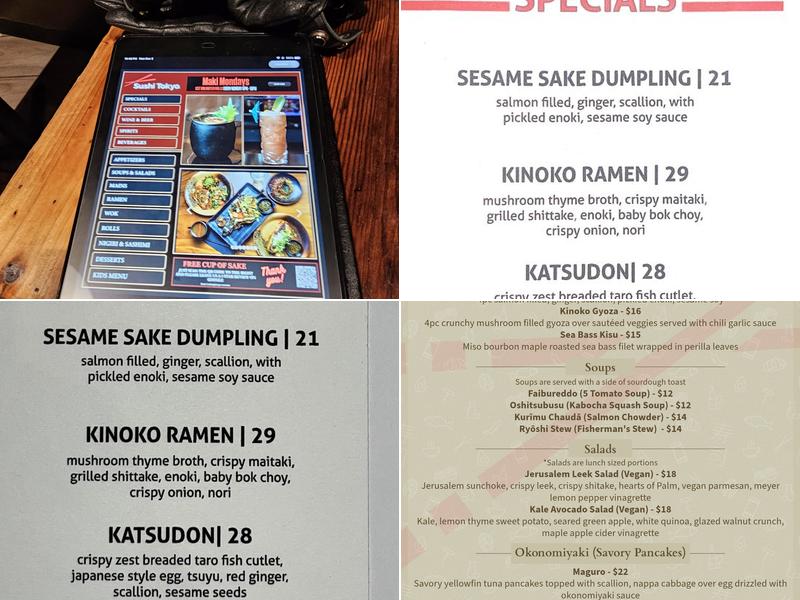 Sushi Tokyo Menu