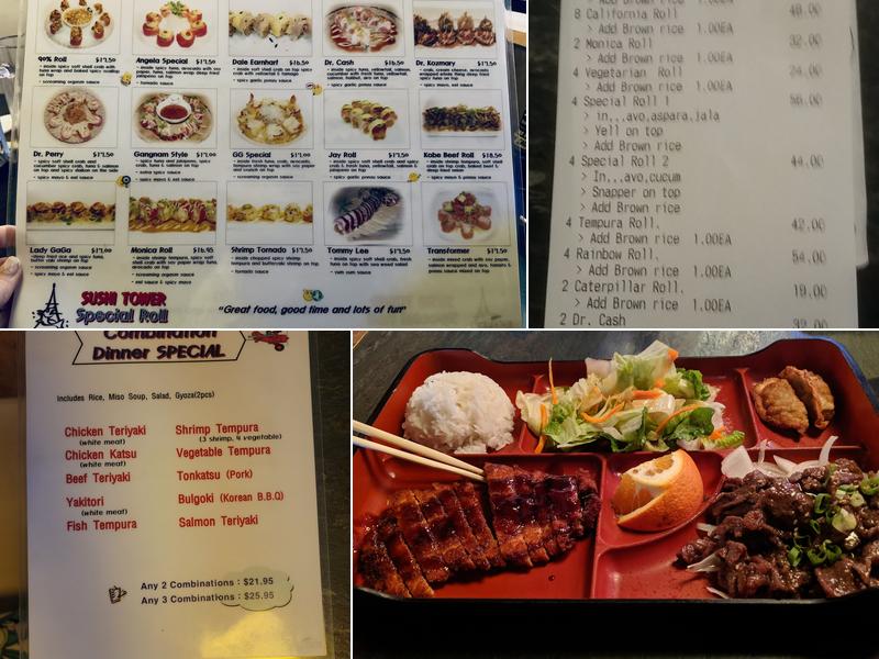 Sushi Tower & Steakhouse Menu