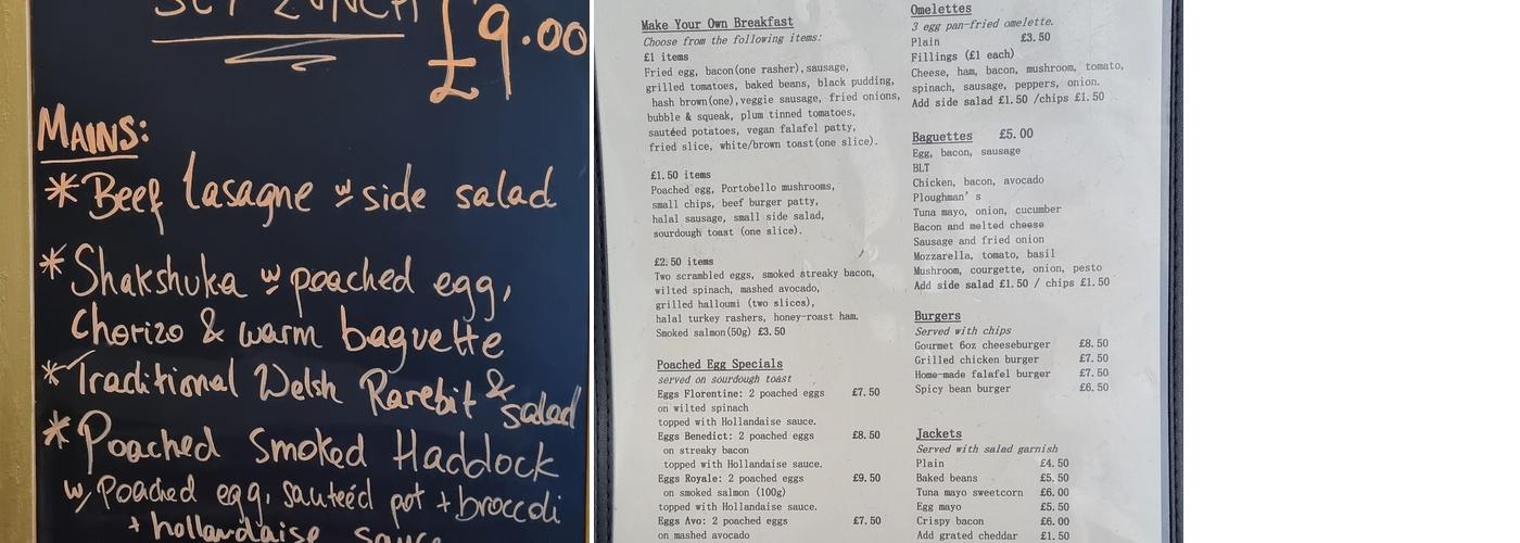 Bread and Marmalade Cafe Menu