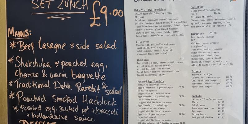 Bread and Marmalade Cafe Menu