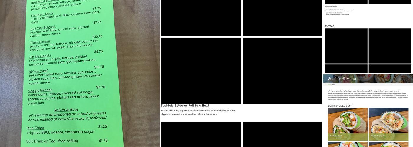 Sushioki Menu