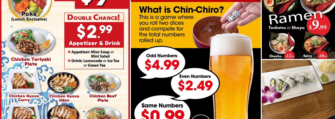 SushiStop Hollywood Menu