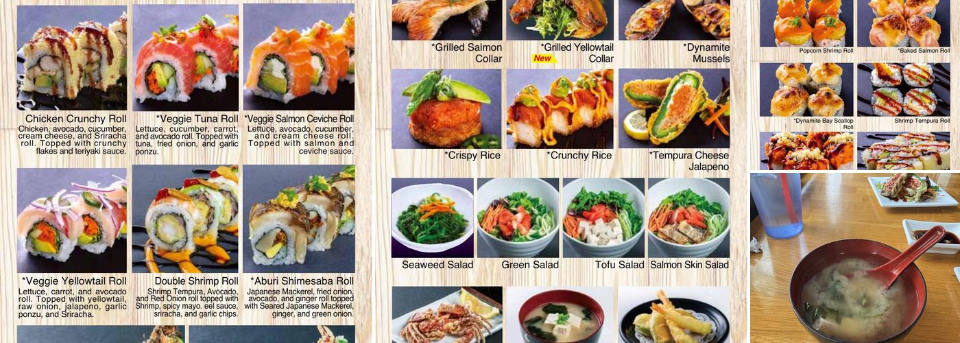 SushiStop Pasadena Menu