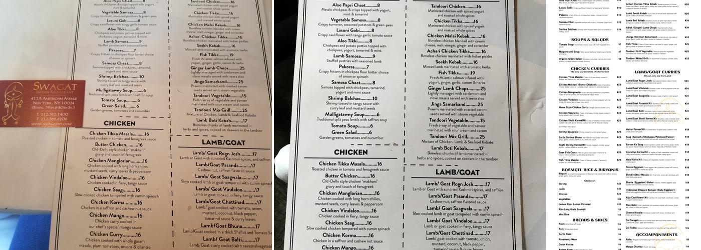 Swagat Menu