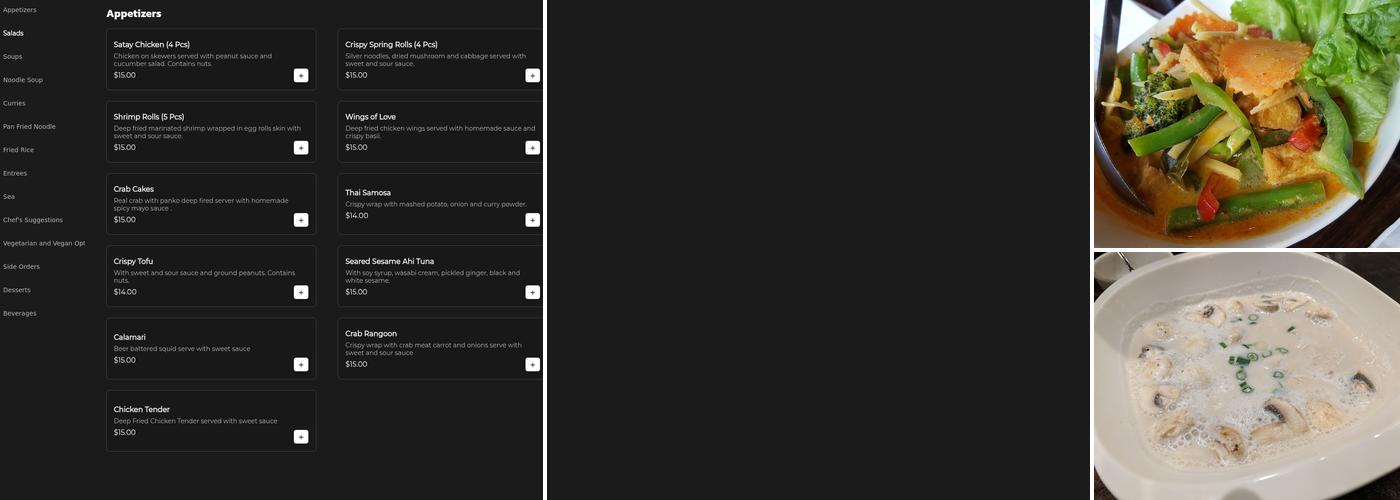 Sweet Basil Thai Cuisine Menu