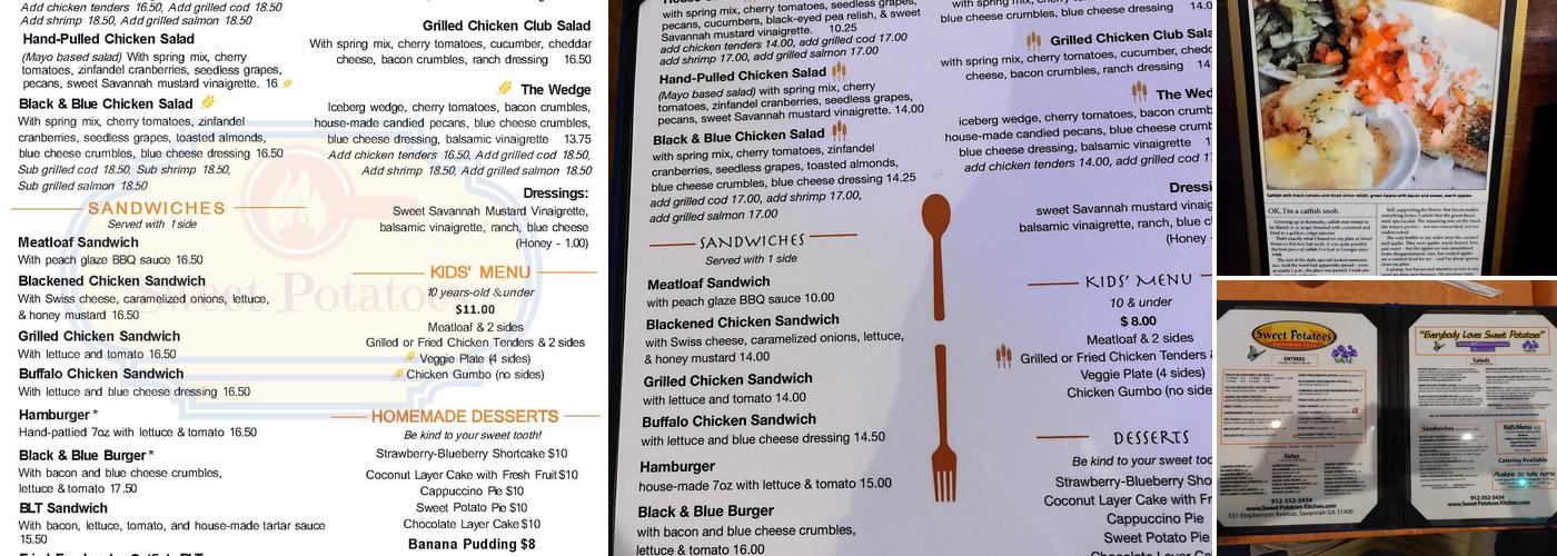 Sweet Potatoes Kitchen Menu