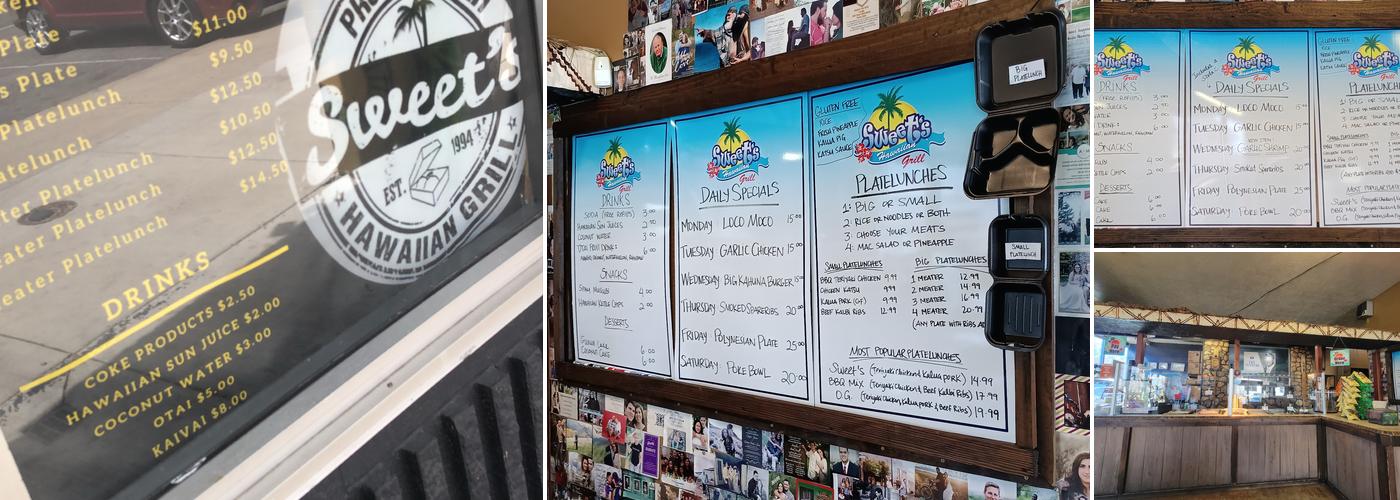 Sweet's Island Place Menu