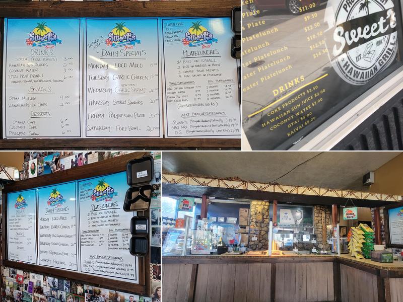 Sweet's Island Place Menu