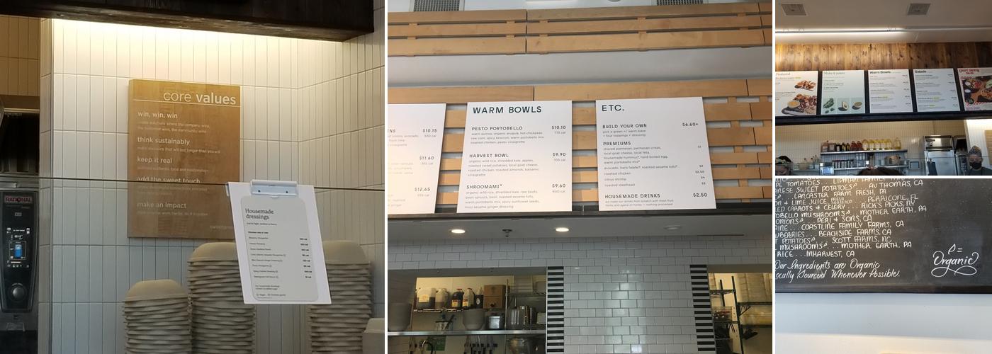 sweetgreen Menu