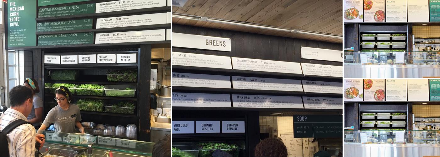 sweetgreen Menu
