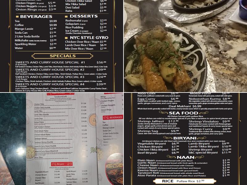 Sweets & Curry House Menu