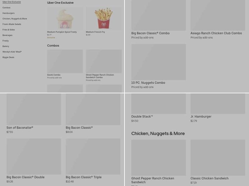 Wendy's Menu