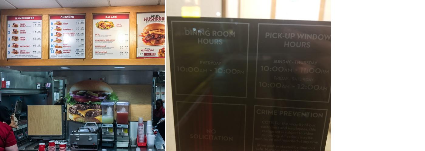 Wendy's Menu
