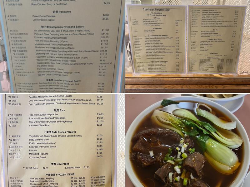 Szechuan Noodle Bowl Menu