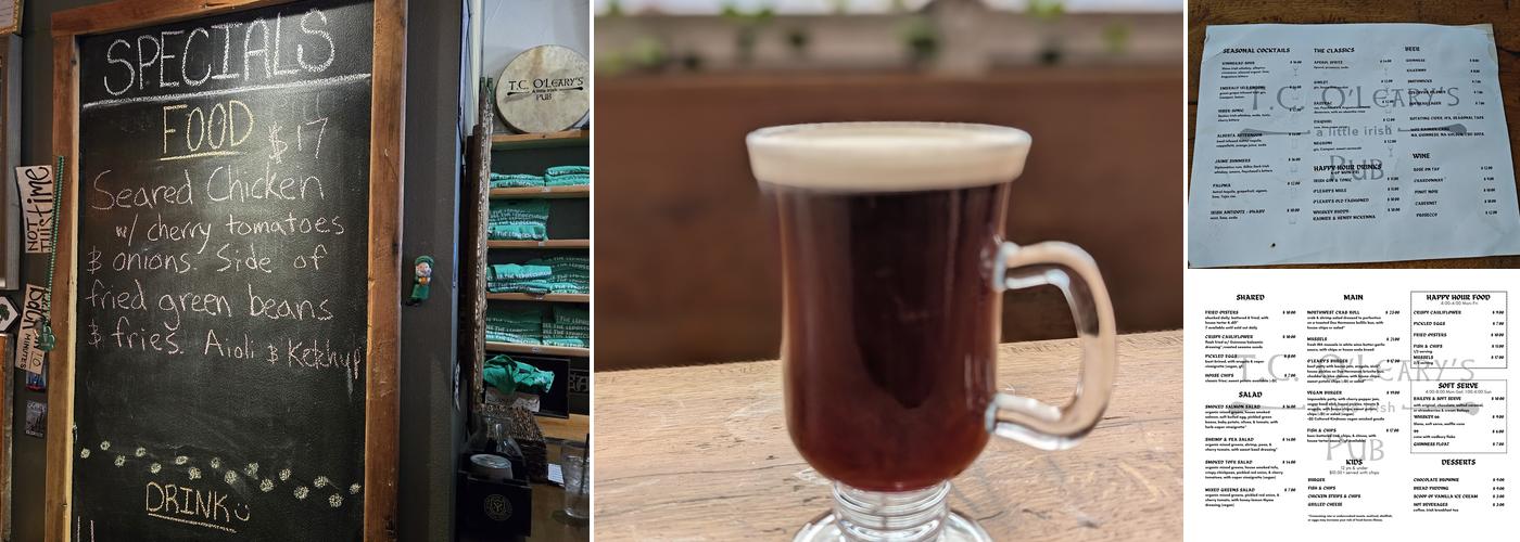 T.C. O'Leary's Menu
