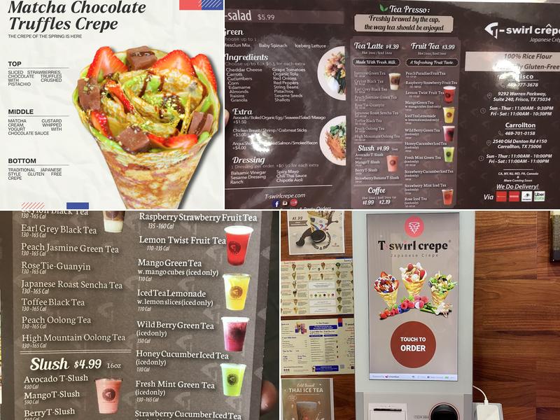 T-Swirl Crêpe Menu