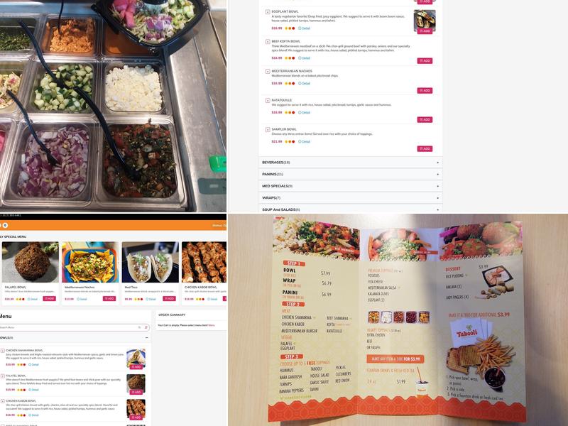 Tabooli Mediterranean Menu