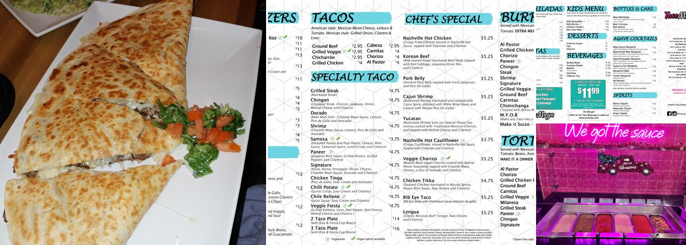 Taco Maya Menu