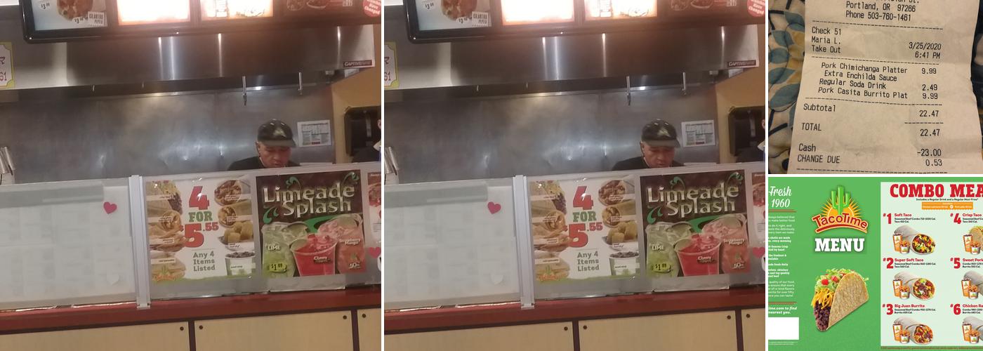 Taco Time Menu