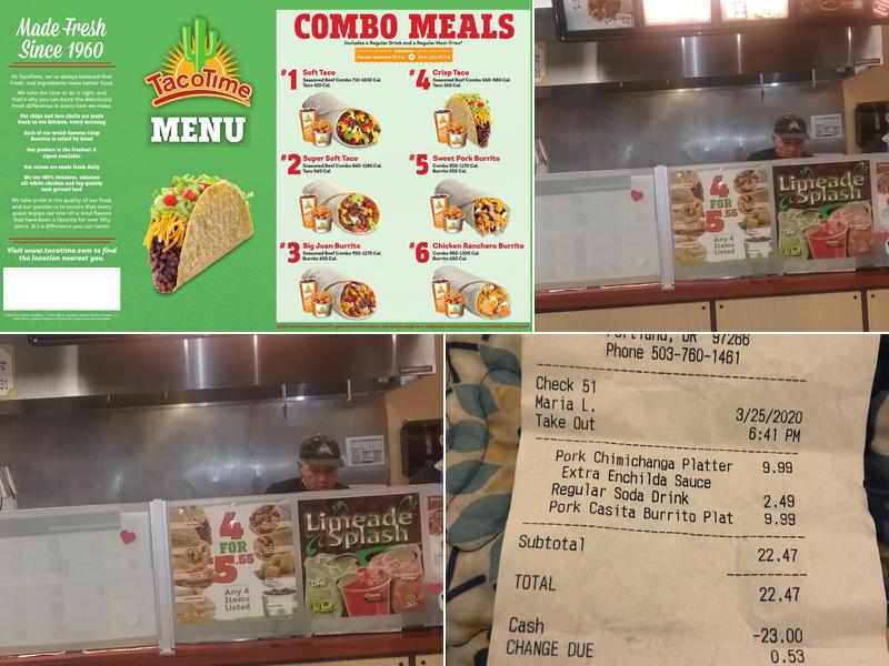 Taco Time Menu